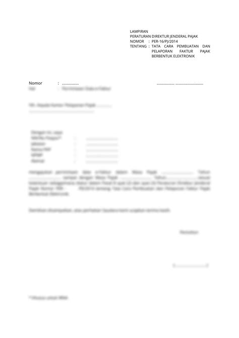 Peraturan Direktur Jenderal Pajak Nomor PER.